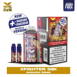 Xfighter 32k puff 20mg rechargeable - liquide fighter fuel & aspire nagashi