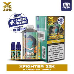Xfighter 32k puff 20mg rechargeable - liquide fighter fuel & aspire kansetsu