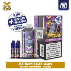 Xfighter 32k puff 20mg rechargeable - liquide fighter fuel & aspire dark shigeri