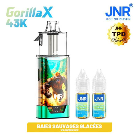 Puff jnr kit gorilla x + 2x10ml - 20mg wild berries ice
