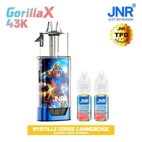 Puff jnr kit gorilla x + 2x10ml - 20mg blueberry cherry cranberry