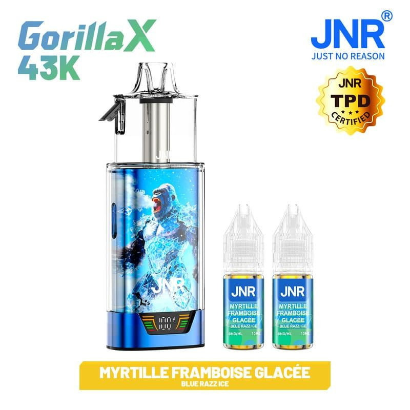 Puff jnr kit gorilla x + 2x10ml - 20mg blue razz ice