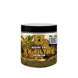 Pot 5grs le chanvre tricolore - pollen / résine - cbd résine de cbd le filtré