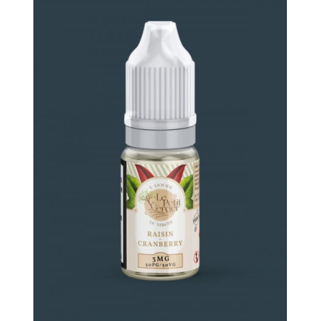10ml petit verger - sel de nicotine 10mg - savourea raisin cranberry