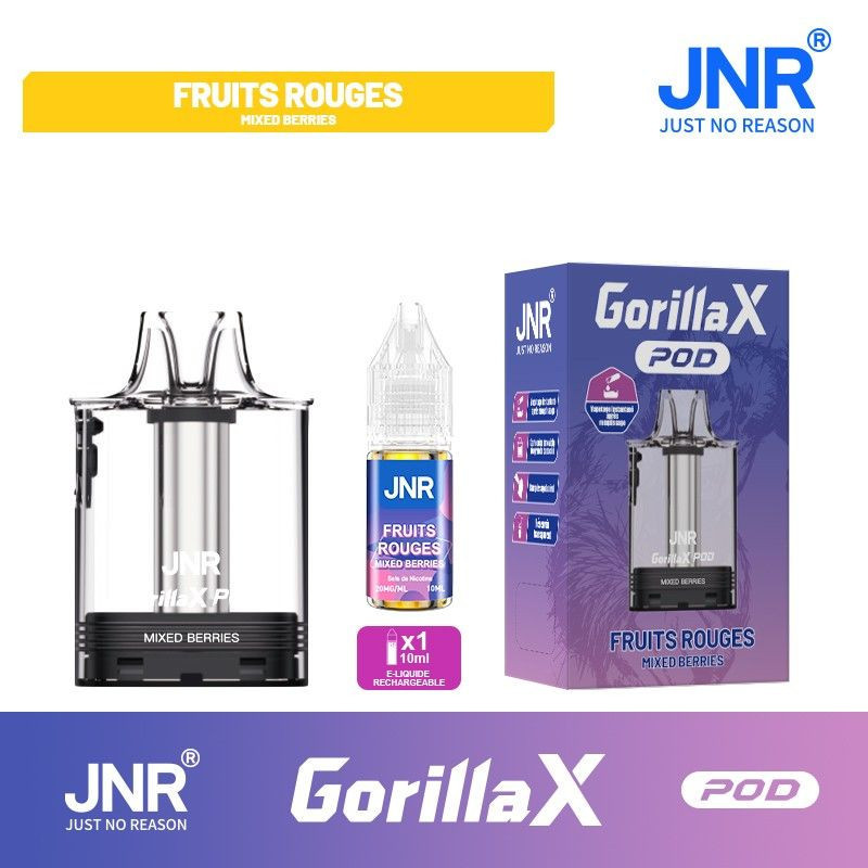 Cartouche gorilla x + 1x10ml - 20mg - jnr mixed berries